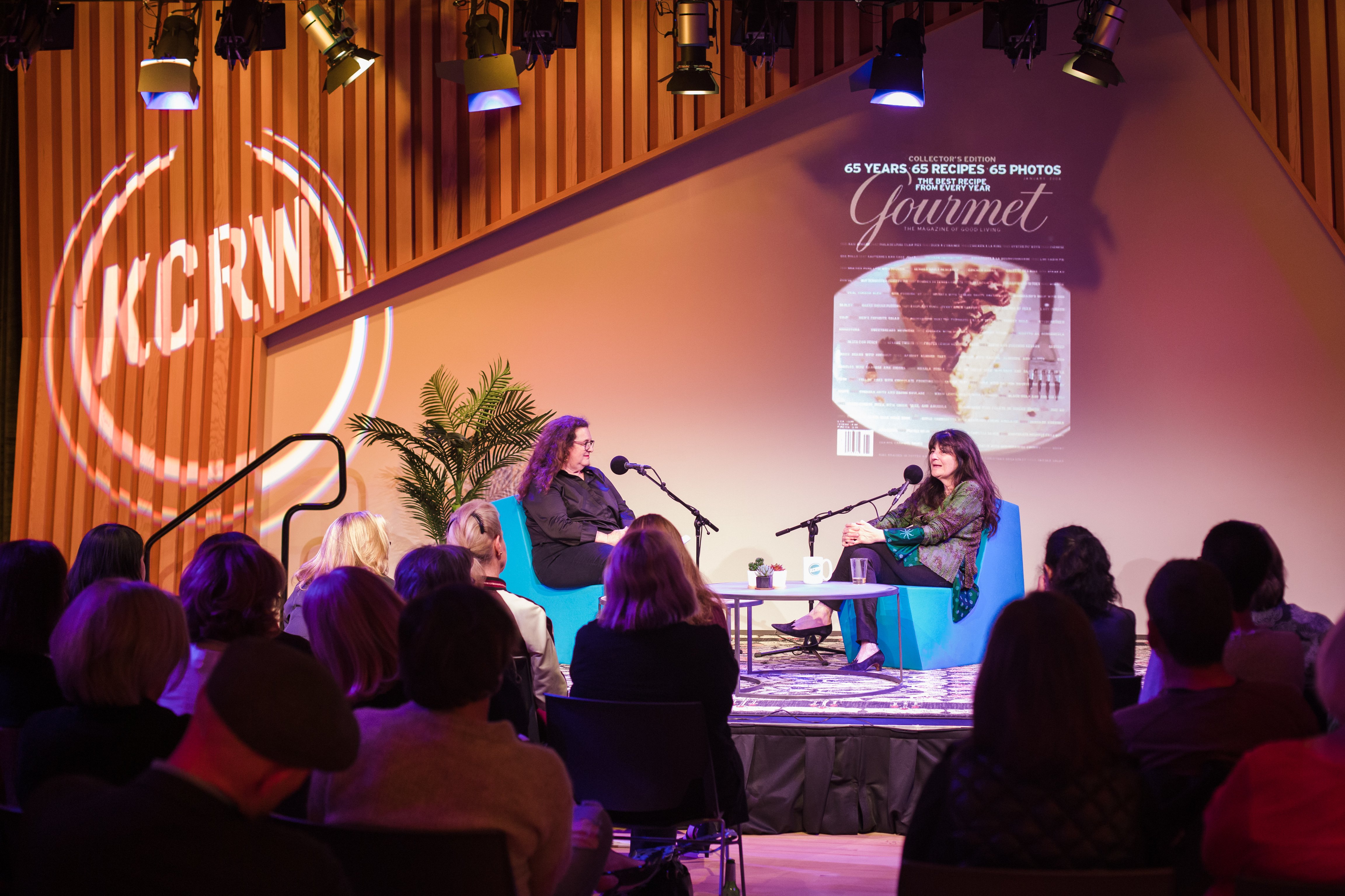KCRW - Ruth Reichl in conversation with Evan Kleiman by Gina Clyne Photography